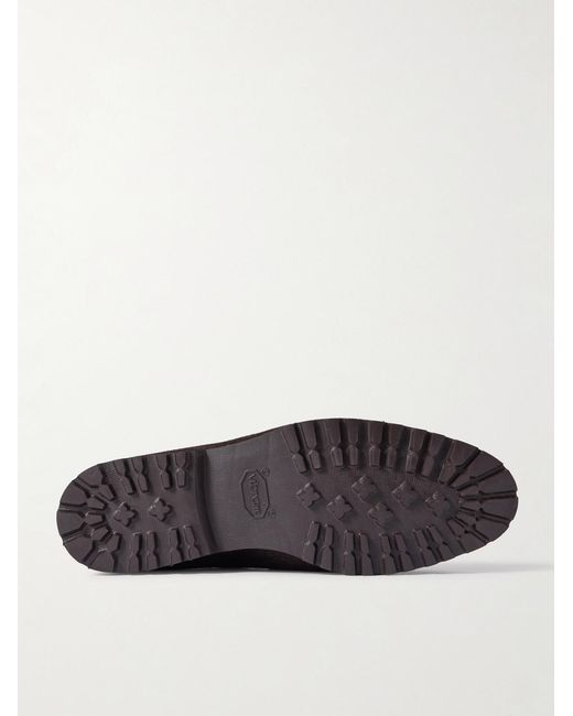 Majordome Brown M08 Suede Penny Loafers for men