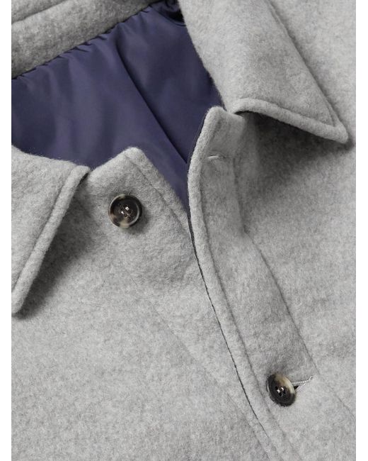 Gabriela Hearst Gray Argus Reversible Recycled-Cashmere And Shell Jacket for men