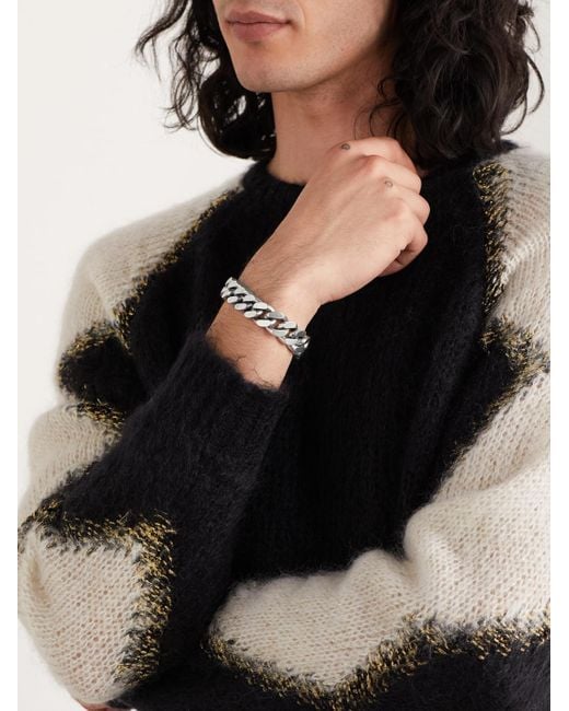 Bracciale A Catena di Saint Laurent in Metallic da Uomo