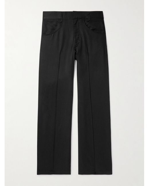 Monitaly Black Straight-leg Lyocell Trousers for men