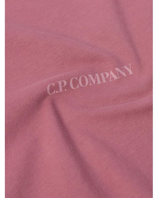 C P Company Pink Resist-dyed Logo-print Cotton-jersey T-shirt for men