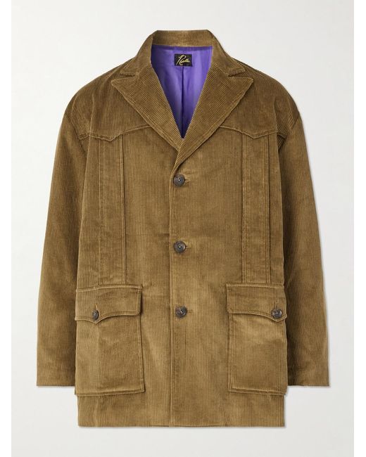 Needles Green Cotton-Corduroy Blazer for men