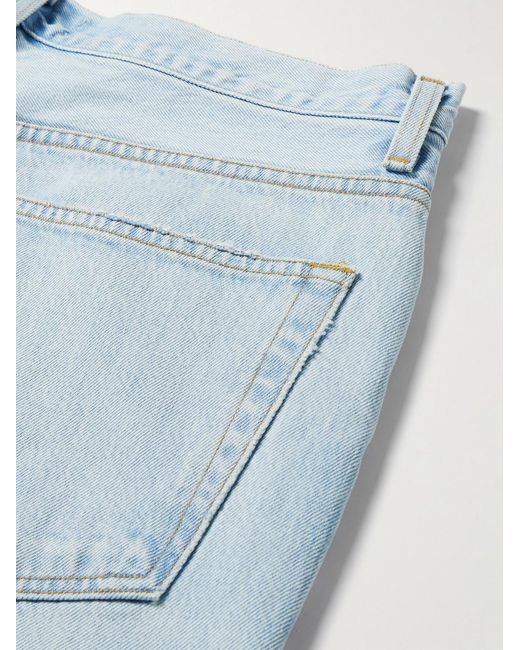 Agolde Blue Skater Straight-Leg Denim Shorts for men