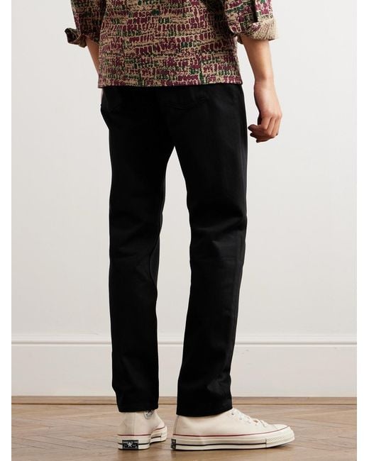 Nudie Jeans Black Steady Eddie Ii Slim-Fit Tapered Organic Jeans for men