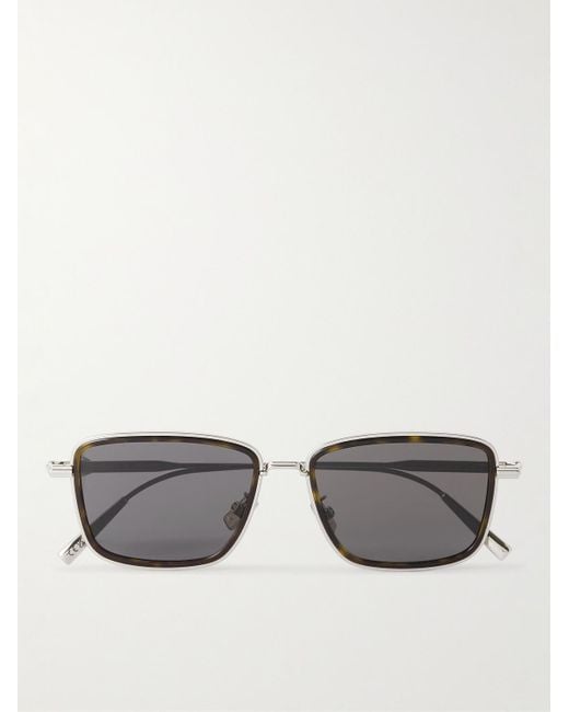 Dior Gray Diorblacksuit S9u Silver-tone And Tortoiseshell Acetate D-frame Sunglasses for men