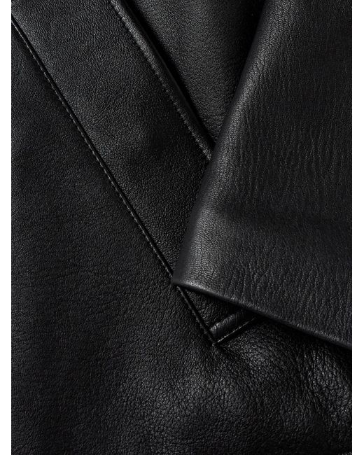 Loewe Black Appliquéd Shearling-trimmed Leather Jacket for men