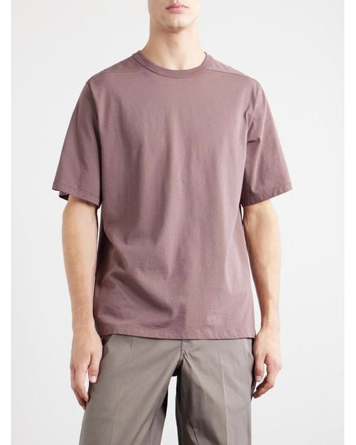Rick Owens Purple Brad Cotton-Jersey T-Shirt for men