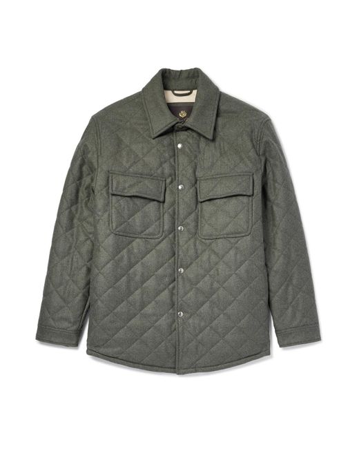 Loro Piana Gray Shonai Quilted Wool And Cashmere-blend Jacket for men