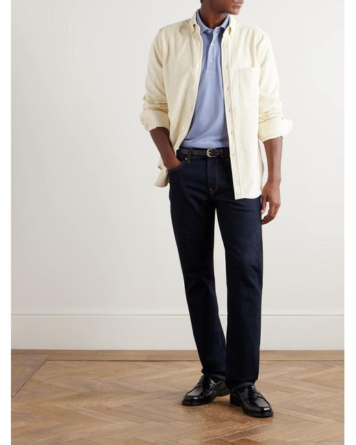 Sid Mashburn Blue Clift Slim-Fit Straight-Leg Stretch Jeans for men