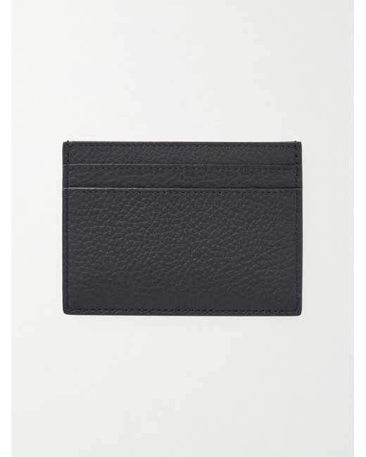 Saint Laurent Black Logo-appliquéd Full-grain Leather Cardholder for men