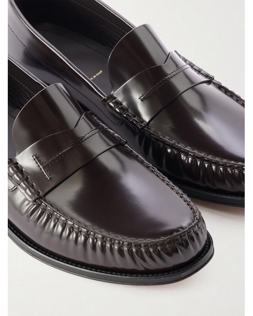 Tom Ford Brown Polished-Leather Loafers for men