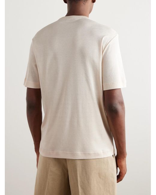 Loro Piana Natural Valpiana Silk And Cotton-Blend T-Shirt for men