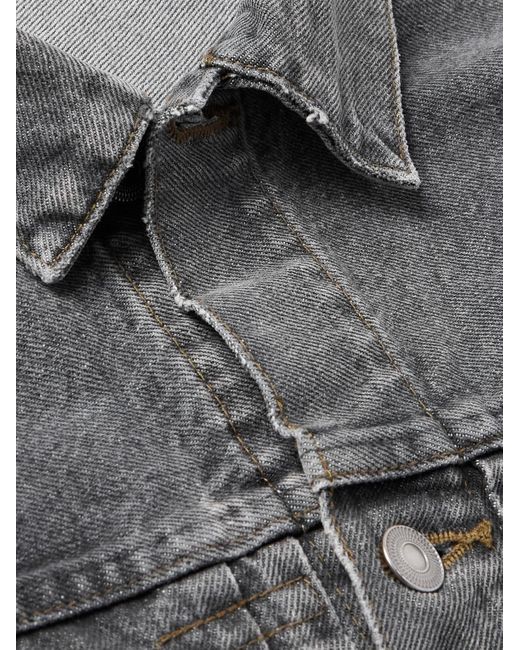 A.PRESSE Gray Denim Jacket for men