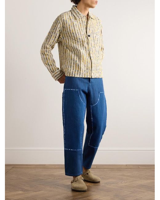 Kardo Natural Striped Cotton Jacket for men