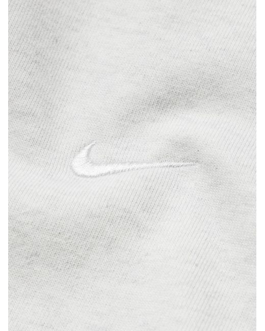 Nike White Logo-embroidered Cotton-blend Jersey Zip-up Hoodie for men