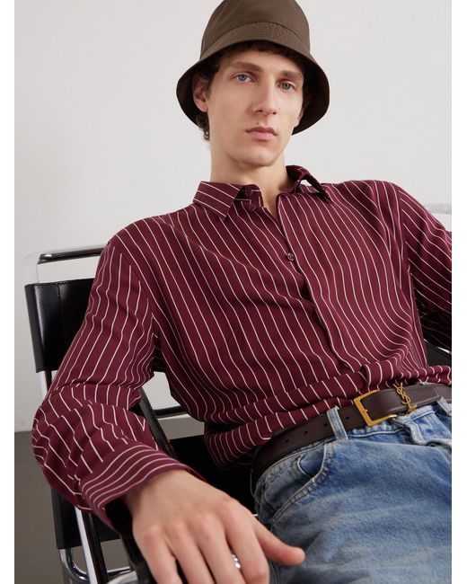Saint Laurent Brown Recycled Shell Bucket Hat for men