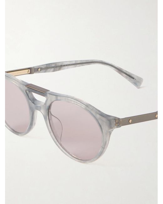 Brunello Cucinelli Natural Round-frame Acetate Sunglasses for men
