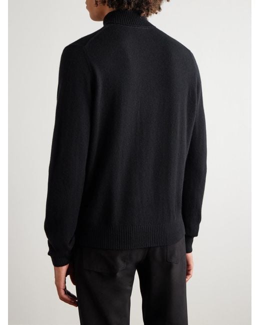 Rubinacci Black Cashmere Rollneck Sweater for men