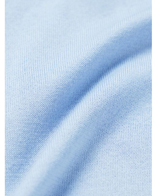 John Smedley Blue Hatfield Slim-fit Sea Island Cotton Sweater for men