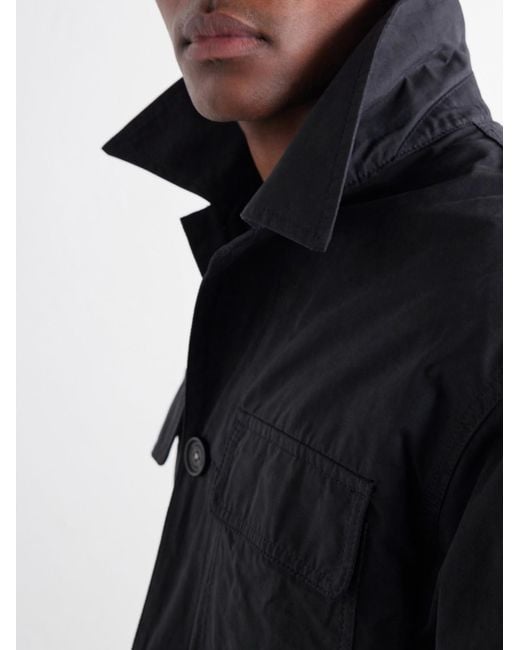 Massimo Alba Blue Gran Torino Padded Canvas Overshirt for men