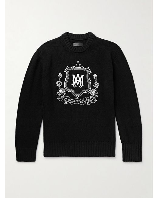 Amiri Pullover aus Wolle mit Logostickerei in Black für Herren