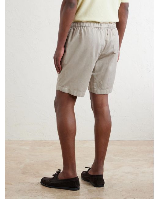 Boglioli White Straight-Leg Cotton-Blend Twill Shorts for men