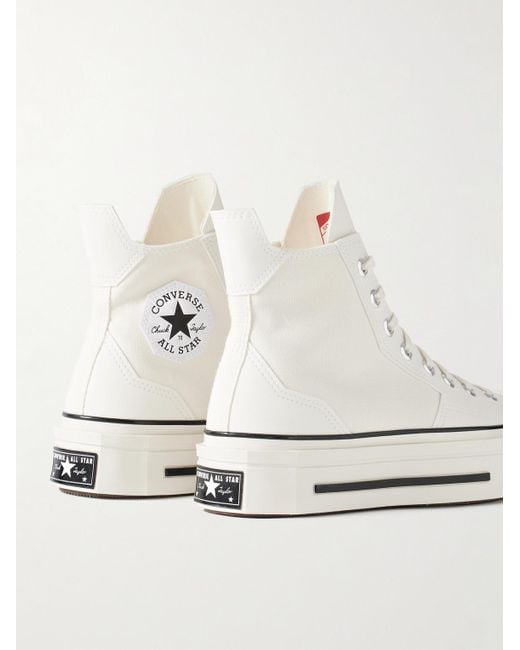 Converse Chuck 70 De Luxe High-Top-Sneakers aus Canvas und Leder mit Plateau in White für Herren