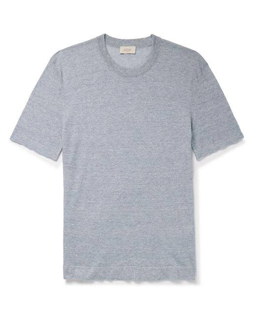 Altea Gray Linen And Cotton-blend Jersey T-shirt for men