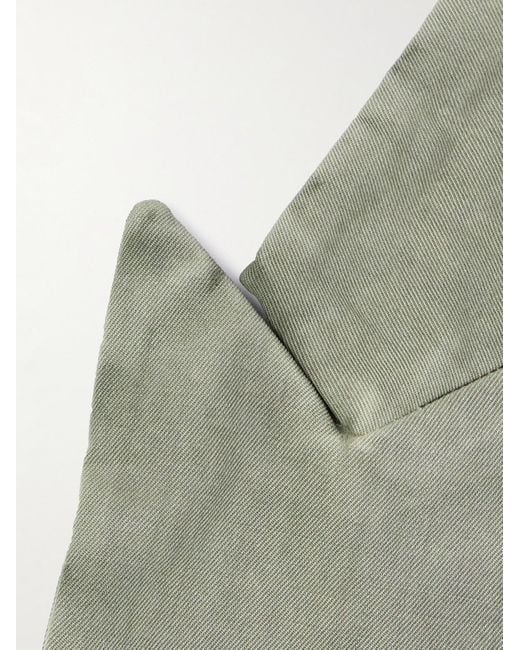 Blazer doppiopetto oversize in gabardine di lana stretch tinto in capo di Dries Van Noten in Green da Uomo
