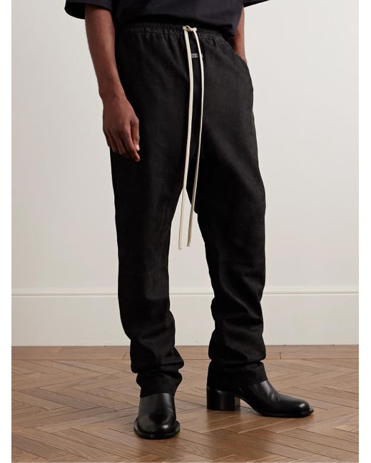 Pantaloni A Gamba Affusolata di Fear Of God in Black da Uomo