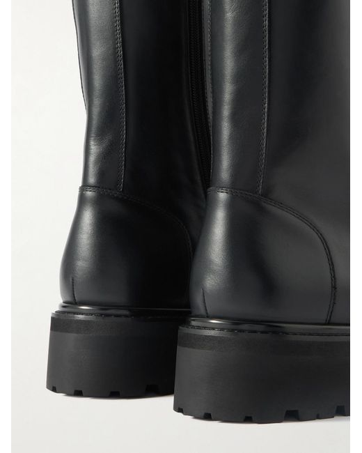Vetements Black Stomp Leather Combat Boots for men