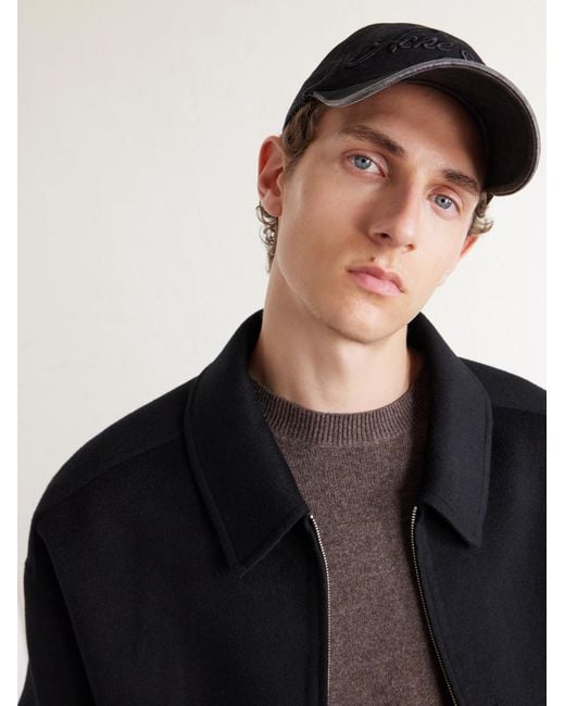 Acne Blue Carliy Venice Logo-Embroidered Cotton Cap