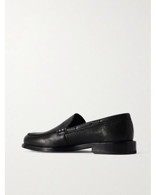 Mr P. Black Scott Full-grain Deerskin Loafers for men