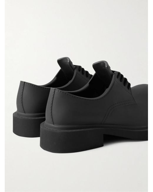 Balenciaga Black Rubber Derby Shoes for men
