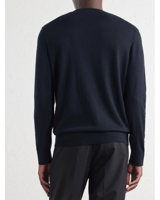 Zegna Blue Cashmere Sweater for men