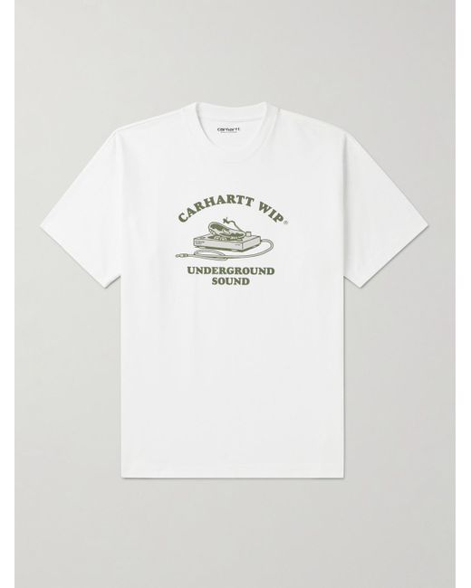 Carhartt White Underground Sound Logo-print Cotton-jersey T-shirt for men