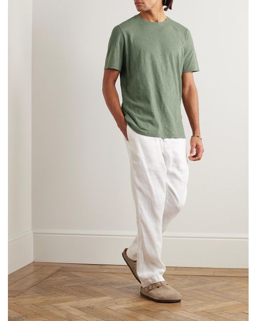Oliver Spencer Conduit T-Shirt aus Flammgarn-Jersey aus Baumwolle in Green für Herren