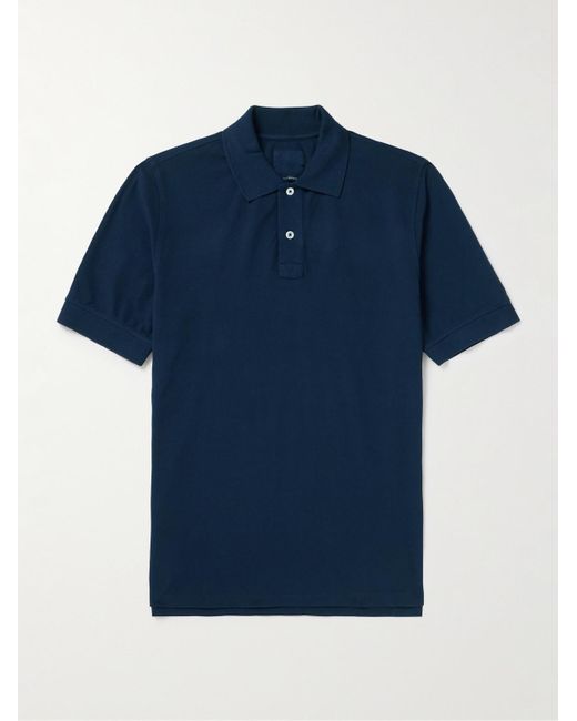 Drake's Blue Cotton-piqué Polo Shirt for men