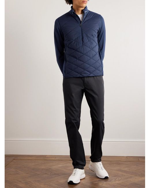 Kjus Blue Release Quilted Shell And Jersey Half-zip Golf Jacket for men