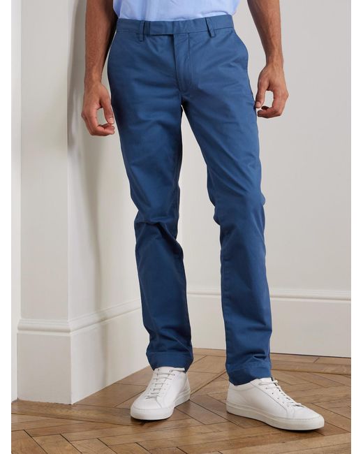 Polo Ralph Lauren Blue Greenwich Straight-leg Cotton-blend Trousers for men