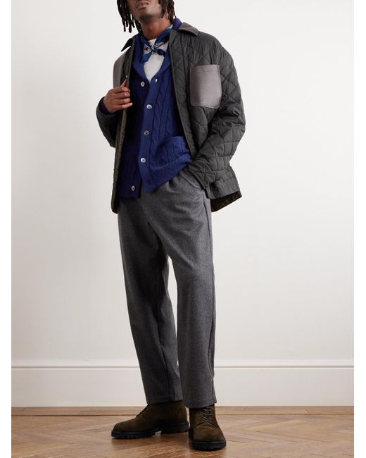 Polo Ralph Lauren Cardigan aus Kaschmir in Zopfstrick mit Schalkragen in Blue für Herren