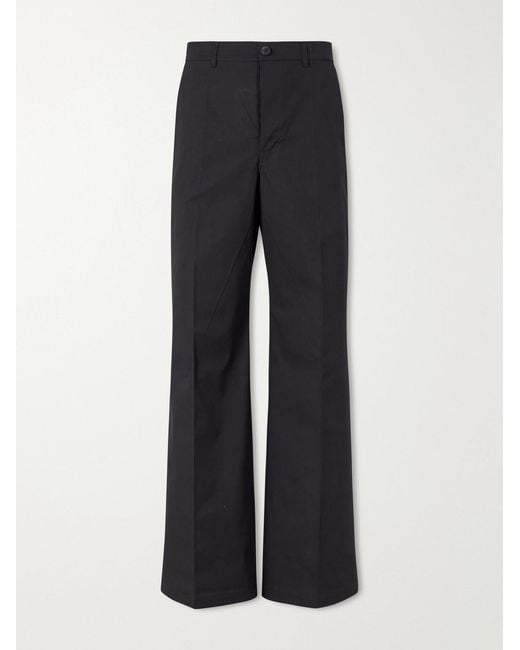 Rick Owens Blue Wide-leg Cotton-blend Canvas Trousers for men