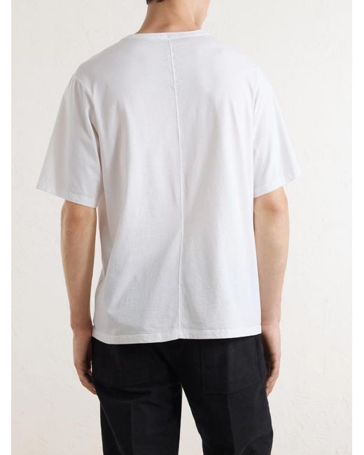 Rick Owens White Brad Cotton-Jersey T-Shirt for men