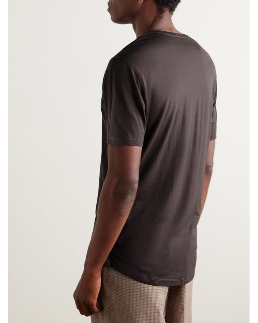 Orlebar Brown Gray Ob-T Slim-Fit Merino Wool-Jersey T-Shirt for men
