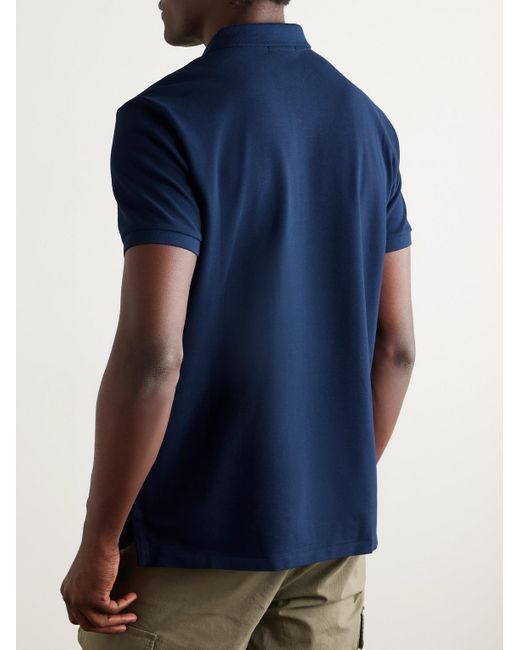 Polo Ralph Lauren Blue Slim-Fit Cotton-Piqué Polo Shirt for men