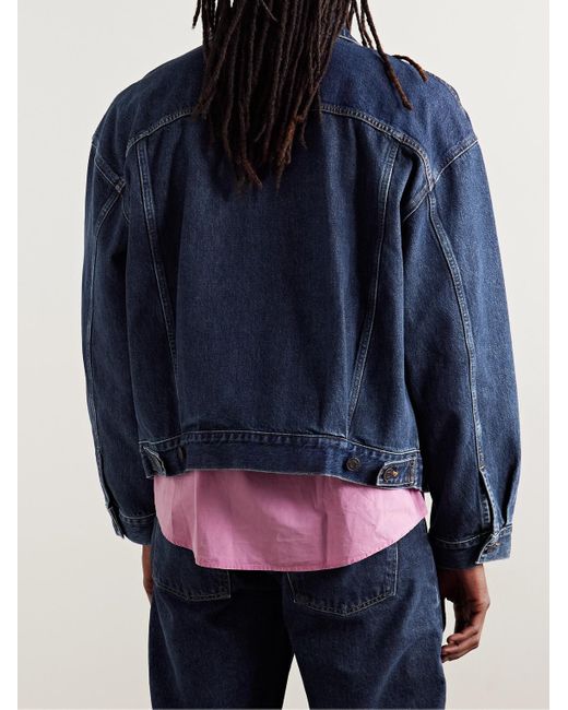 Agolde Blue Stefano Denim Trucker Jacket for men
