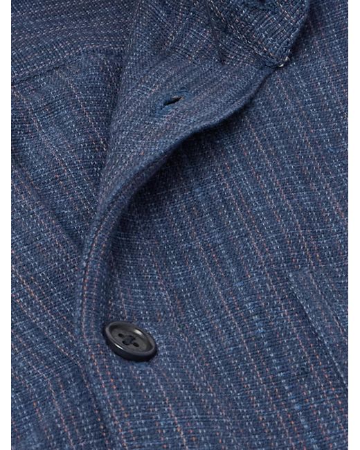 Kardo Blue Luis Embroidered Cotton Shirt for men