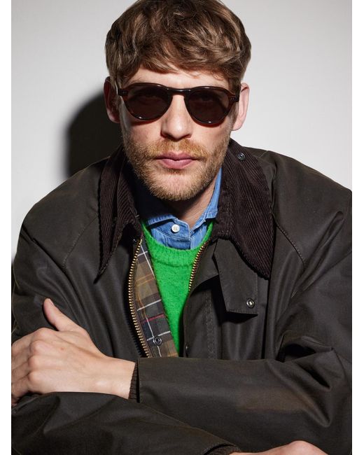 Garrett Leight Brown Mcnally Oval-Frame Acetate Sunglasses for men