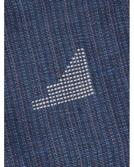 Kardo Blue Luis Embroidered Cotton Shirt for men