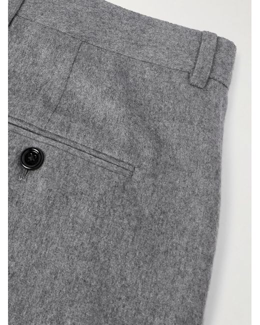 Céline Gray Keith Tapered Pleated Cashmere-Flannel Trousers for men